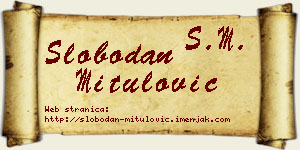 Slobodan Mitulović vizit kartica